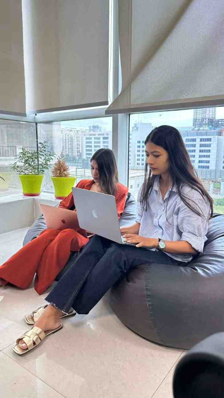 Candid group laughter