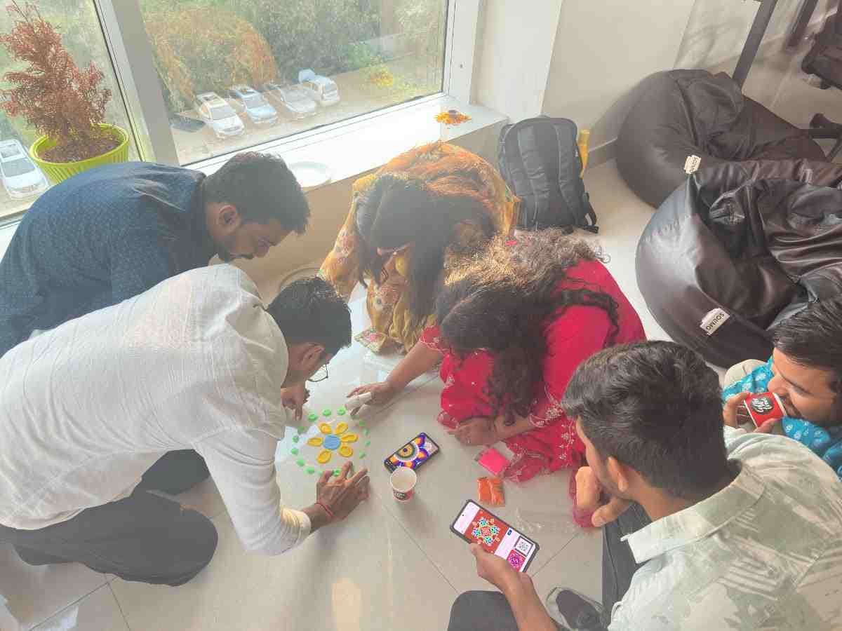 Colleagues enjoying the moment